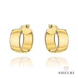 Kolczyki złote szerokie kółka