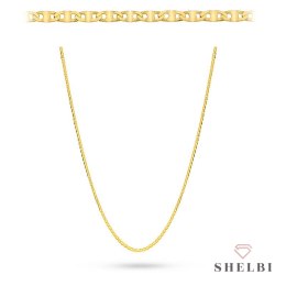 Łańcuszek złoty pr. 585 o splocie gucci płaski 50 cm