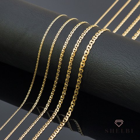 Łańcuszek złoty pr. 375 - splot gucci 55 cm
