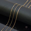 Łańcuszek złoty pr. 585 - splot singapure podwójnie skręcony diamentowany 42 cm