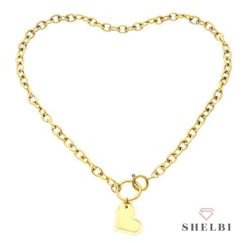 Naszyjnik ze stali chirurgicznej 316l serce podwójne