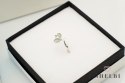 Srebrny pierścionek ze szkłem gałązka oliwna Staviori