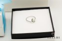 Srebrny pierścionek ze szkłem gałązka oliwna Staviori