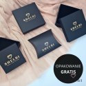 Bransoletka z serduszkiem stal chirurgiczna czarne spinele koraliki grawer